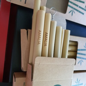 Top-Selling Custom Logo Natural Bamboo <b>Straws</b> Set <b>for</b> <b>Drinking</b> <b>for</b> Camping in Vietnam - Product Image 5