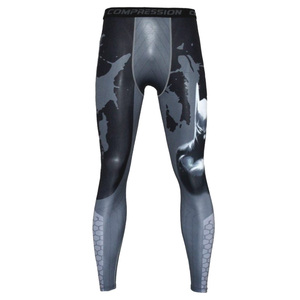 Leggings de sport sans couture élastiques de haute qualité, personnalisés avec un logo, pour hommes, durables, respirants, en spandex/polyester, pour l'entraînement physique et le yoga - Product Image 4