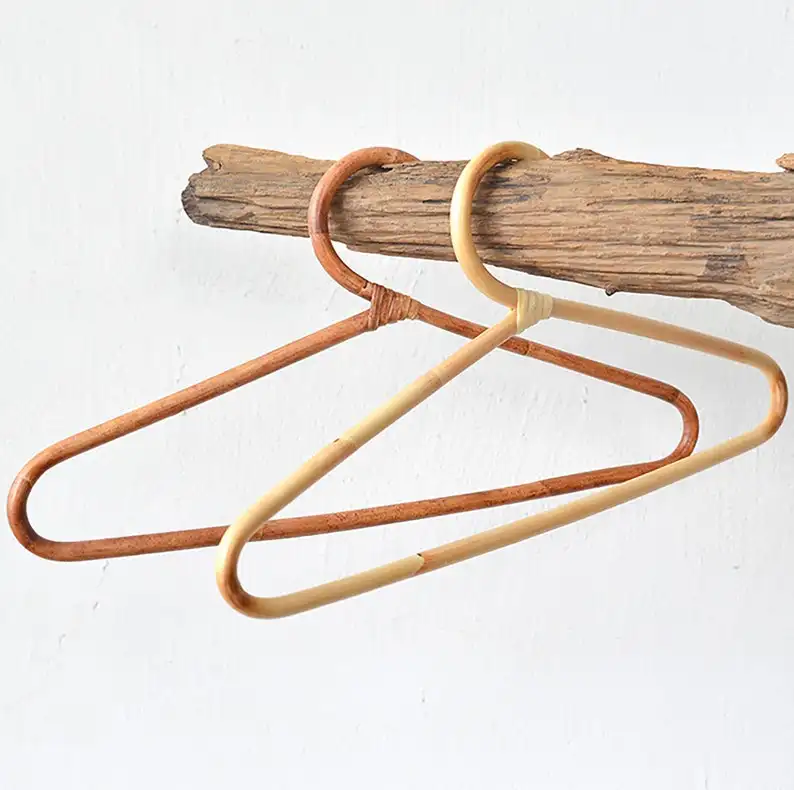 Mây Coat Hanger Tự Nhiên Giặt Móc & Racks