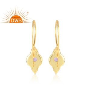 Plaqué or À La Main Crochet Boucles D'oreilles Fournisseur de 925 Argent Bijoux Nouvelle Arrivée Boucles D'oreilles En Améthyste Bijoux Grossiste - Product Image 3
