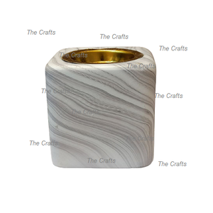 Brûleur de Bakhoor de qualité supérieure en marbre blanc, forme carrée, brûleur d'encens Oud pour mariage et usage domestique - Product Image 1