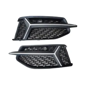 RS6 Style Front stoßstange Nebels chein werfer Lampen grill FÜR Audi A6 2019-2021 Chrom Lower Grill Nebels chein werfer abdeckung