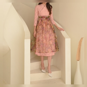 Abiti di alta qualità, hanbok quotidiano specializzato, gonna da donna femminile, stile alla moda tradizionale coreano - Product Image 3