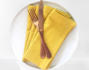 Vente en gros de serviettes de table en lin 100% faites à la main avec des motifs à rayures unies pré-lavées serviettes douces pour mariages - Product Image 3