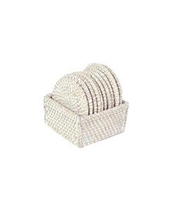 Vente de gros Dessous de verre en rotin fait à la main avec support Dessous de verre en rotin Set Vintage Rustique pour vaisselle - Product Image 4