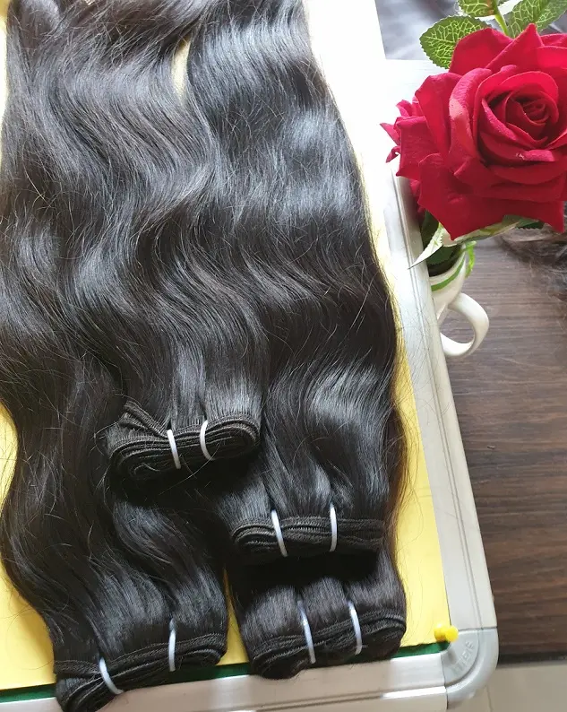 Indian bone straight South indian human hair extensions raw temple indian hair 100% raw unprocessed hair