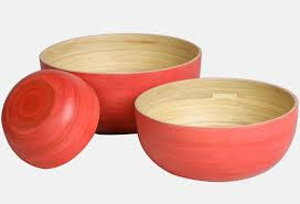 Eco2go Vente en gros Bol en bambou filé de couleur personnalisée/Bol en bambou filé écologique/Saladier en bambou filé fabriqué au Vietnam - Product Image 6