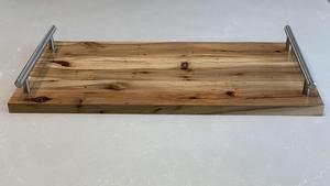 Grand plateau en bois rustique de meilleure qualité Plateau de service rectangulaire de taille personnalisée Plateau de rangement décoratif en acacia OEM/ODM Bienvenue pour la maison - Product Image 4