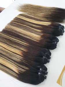 สินค้าขายดีในโปรโมชั่นเปียโนสียอดนิยม Ombre,ผมดิบเวียดนาม100% มัดกระดูกตรง8 ''-32'' - Product Image 3