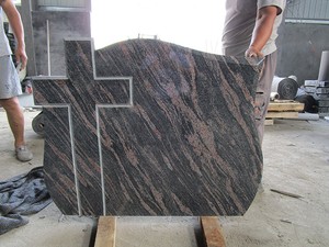 Pierre tombale Monument de granit rouge Kadan pas cher - Product Image 4