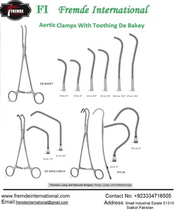 Ebakey-Pinzas para secar ligaduras con Toothing, pinzas para eliminar ácaros y abrazaderas aórticas Wylie, con certificación CE - Product Image 3