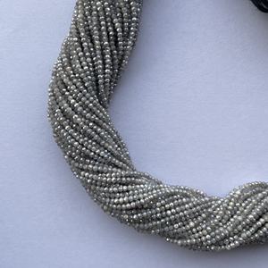 Micropiedra Natural recubierta de labradorita blanca, 2mm, 3mm, 4mm, facetada, piedras preciosas semipreciosas, proveedor de fabricación de joyas, venta al por mayor - Product Image 4