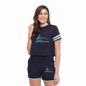 ชุดลำลองสตรี,ชุดนอนไซส์ใหญ่พิเศษขายดีเสื้อยืดแบบสั้นสำหรับฤดูร้อน - Product Image 3