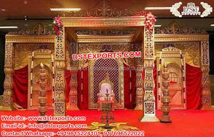 Jaspe de paon doré de luxe pour mariage indien, en Fiber, Set de styliste, mariage élégant, royaume-uni - Product Image 6