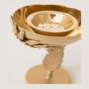 Bakhoor indien religieux en aluminium couleur or et brûleur d'encens avec brûleur de Oud de qualité de luxe pour accessoires de décoration intérieure - Product Image 2