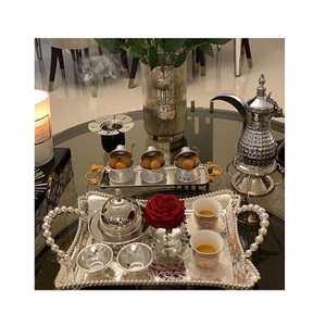 Plateau de service ovale en acier inoxydable, taille personnalisée, pour desserts, thé, café et en-cas, best-seller - Product Image 3