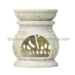 Natural Soapstone Carved Aroma <b>Oil</b> <b>Burner</b> - Product Image 1