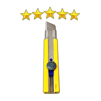 Couteau utilitaire robuste et durable FUJIYA/FG-7 à lame dentelée, corps en ABS, qualité supérieure, fabriqué au Japon, lame remplaçable.