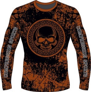 Professional Long Sleeve Gym Clothing Sublimation <b>Printed</b> Custom MMA <b>Surfing</b> Rash Guard - Product Image 4