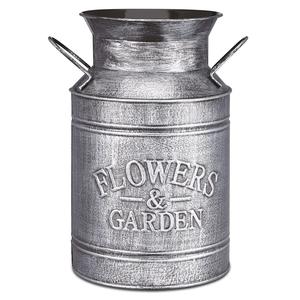 Florero galvanizado martillado de hierro, maceta de lujo de diseño hecho a mano, estilo clásico indio, venta al por mayor - Product Image 5