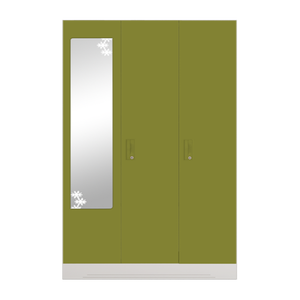 Armoire indienne contemporaine à 3 portes en acier Godrej pour atelier et salon - Product Image 1