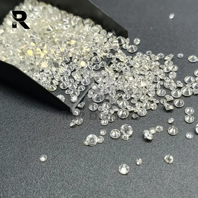 H ط اللون الطبيعي 3.7 إلى 4.0 مللي متر جولة قص الأبيض VS النقاء الماس فضفاض المشاجرة مصقول الماس