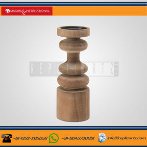 Bougeoirs en bois naturel faits à la main pour bougies chauffe-plat Accent de décoration d'intérieur pour mariage anniversaire saint valentin support de support pour - Product Image 2