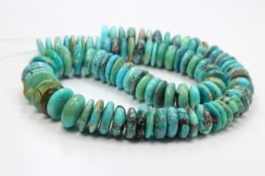 ลูกปัดหินอะริโซน่าสีเทอร์ควอยซ์ธรรมชาติรูปทรงเรียบขนาดประมาณ8นิ้วสำหรับทำเครื่องประดับ11X15MM - Product Image 2