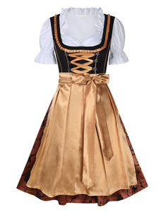 Hợp thời trang tùy chỉnh oktoberfest dirndl ăn mặc cho phụ nữ đẹp <span class=keywords><strong>NET</strong></span> và bông trang trí với ren - Product Image 5