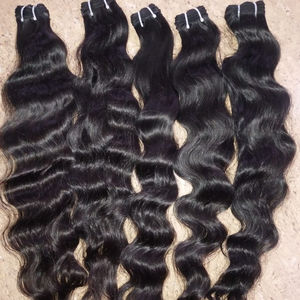 Extensiones de cabello indio Remy 100% Natural Extensiones de cabello humano Premium de color de cabello natural de grado más alto - Product Image 1