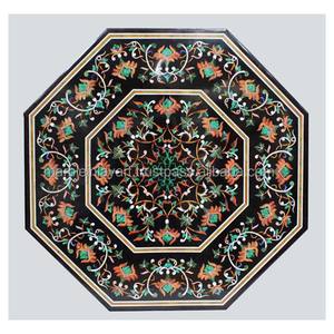 Haut de Table indien avec incrustation de marbre, pitra Dura, modèle - Product Image 1