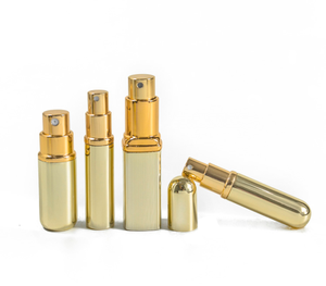 Serie dorata lucida di atomizzatori di alluminio della borsa del <span class=keywords><strong>profumo</strong></span> 3ml per le bottiglie ricaricabili di viaggio del <span class=keywords><strong>profumo</strong></span> del <span class=keywords><strong>profumo</strong></span> - Product Image 1