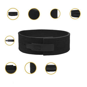 Cinturón de Soporte de Cuero Vacuno de 10 mm de Grosor y 4 Pulgadas, Transpirable, Duradero, Antideslizante, Unisex, para Levantamiento de Pesas - Product Image 4