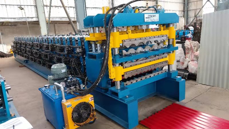 Roll Forming IBR Corrugated Glazed Tile Three Layer Roofing Sheet Making Machine