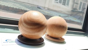 2022 nouvel article forme conception inachevée boules de bois Surface lisse peint Technique en vrac pour l'artisanat du bois boîtes en bois signes muraux - Product Image 2