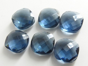 Pendiente de lágrima de cristal con cojín de cuarzo azul de Londres, cuentas sueltas hechas a mano con piedras preciosas para la fabricación de joyas, cuentas de cristal y cristal de Murano - Product Image 5