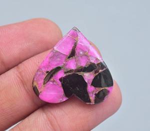 Arizona Turquoise <b>Heart</b> Cabochon Wholesale Turquoise <b>Heart</b> <b>Shape</b> Gemstone Tourmaline With Mohave Copper Turquoise Loose Gemstone - Product Image 4