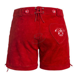 กางเกงหนังวัวลายหนังกลับสีแดงบาวาเรียนสำหรับผู้หญิง แบบกันลม แยกชิ้น หนังวัวแท้ สำหรับกิจกรรมกลางแจ้งทุกขนาด หนา 1.2 มม. รุ่นปี 2026 - Product Image 2