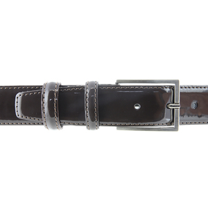 Ý Chất lượng cao 6 cái hộp thiết lập của đánh bóng varnished Nâu Calfskin Thắt lưng da chính hãng 3.5cm/1.38in - Product Image 3