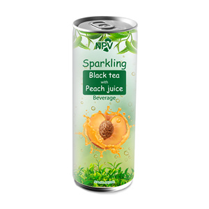Venta al por mayor a granel de té negro espumoso con jugo de melocotón 250ml lata mejor bebida con el mejor precio MOQ bajo - Product Image 4