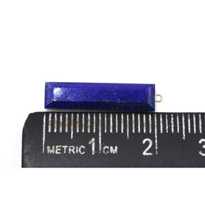 Lapislázuli con forma rectangular, colgante chapado en oro de 22 a 24 MM - Product Image 3