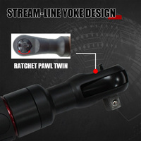 Clé à cliquet pneumatique double 1/2" 3/8" à couple élevé 102 N-M 6.0 Scfm 90 PSI 180 RPM 295mm Outil de réparation automobile Taiwan TW LE-R2950A/B