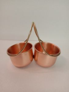 Cuencos de cobre de diseño martillado clásico perforado único moderno técnica personalizada ecológica sostenible para ocasiones de fiesta - Product Image 5