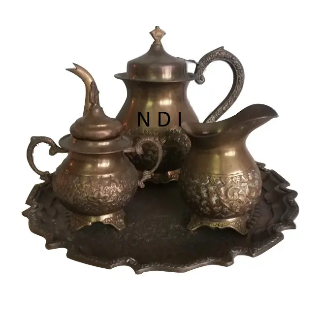 Conjunto de bules de chá acessórios de decoração de mesa com acabamento personalizado de melhor qualidade e design artesanal para servir café
