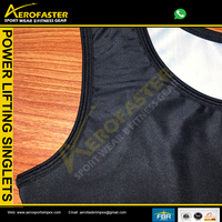 Singlet de musculation unisexe Aero haute performance en polyester, logo personnalisé, tailles S-XL pour la musculation et le cross fitness