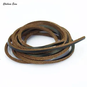 Kabel Kulit Suede Buatan India Bundar Pasokan Pabrik Grosir 1.5Mm 160Meter/Gulungan Ukuran Khusus