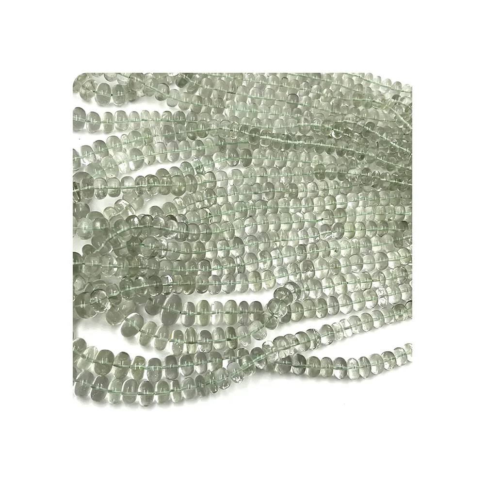 בתפזורת סיטונאי מחיר Rondelle חרוזים ירוק אמטיסט חלק Rondelle Beads-10-12mm