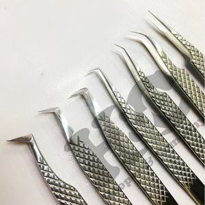 Pince à épiler Private Label Logo Lash Extensions Pince à épiler Accessoires Outil Pince à cils Or Vison Acier inoxydable Durable - Product Image 3