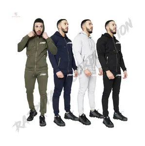 Mới 2020 - 2021 Bộ Đồ Thể Thao Nam Chạy Bộ SLIM FIT BODY FIT Lông Cừu Đào Tạo Thời Trang SWEATSUIT PLAIN