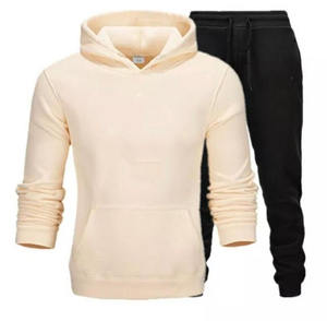 ชุดวอร์มสำหรับผู้ชายเสื้อฮู้ดสวมหัวสีพื้นปักลายเสื้อผ้าแนวสตรีทแบบกำหนดเอง - Product Image 4